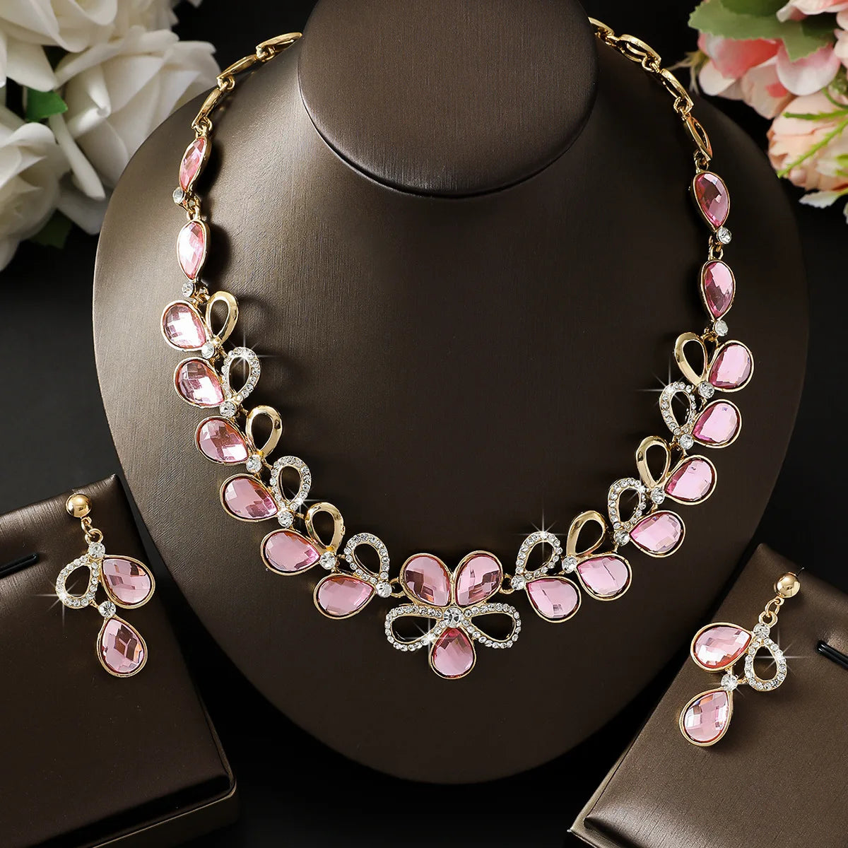 Luxury Diamond Water Drop Pendant Necklace