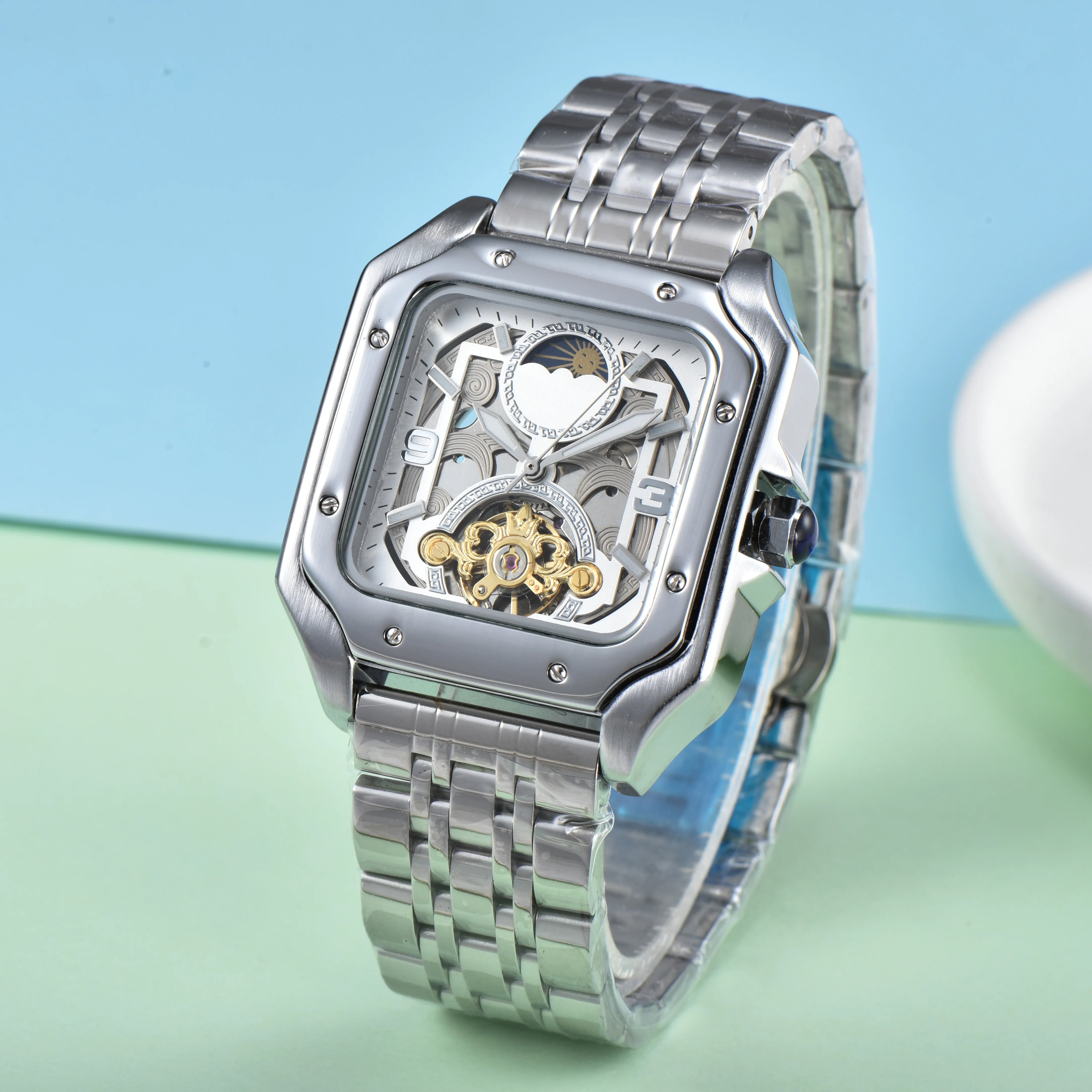 Men's Luxury Mechanical Square Watch