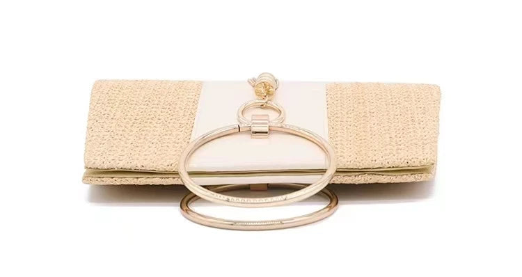 New Fashion Vintage Large Capacity Straw Handbag Tassel Woven Ladies
