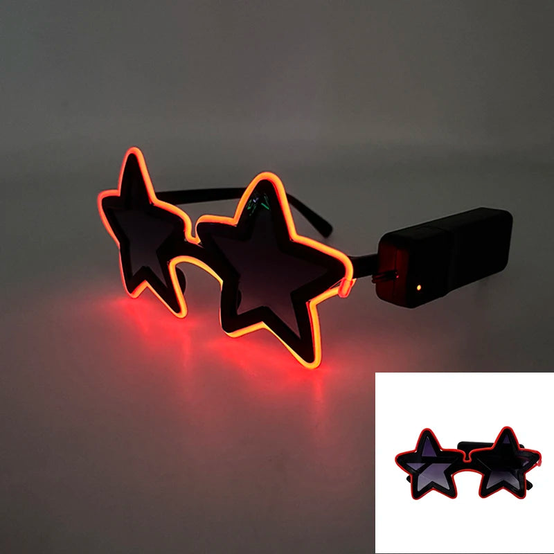 Glowing Wireless Star Sunglasses for Adults