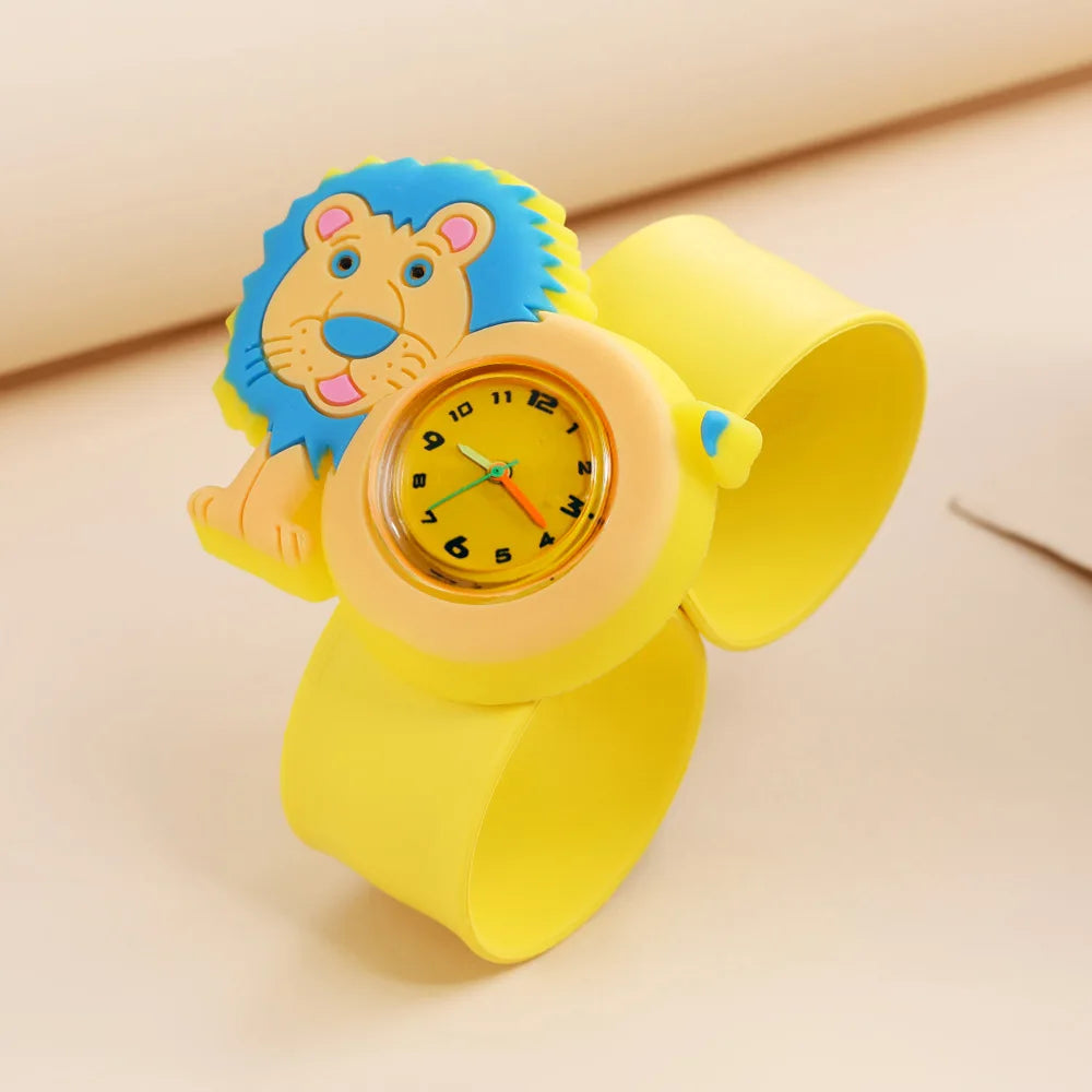 3D Animal Cartoon Silicone Kids Quartz Watch