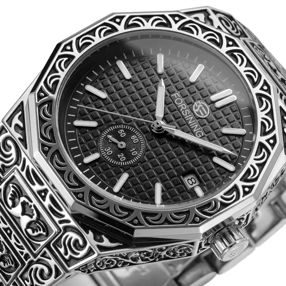 WINNER Men's Automatic Sport Watch - Stainless Steel