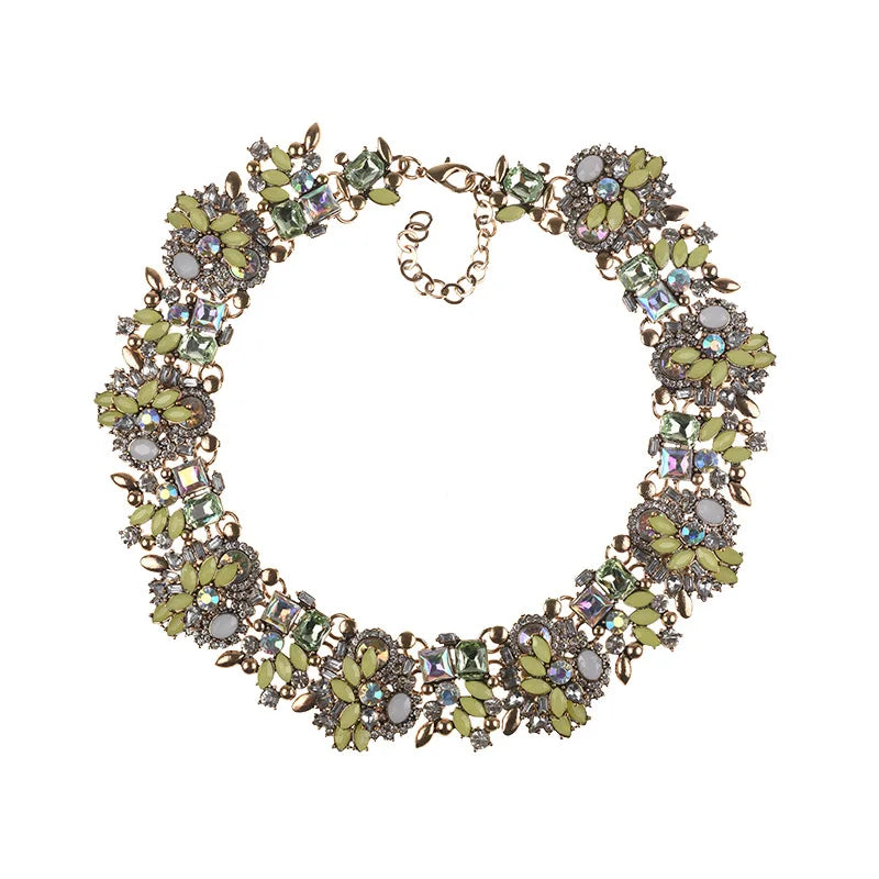 Luxury Crystal Gemstone Necklace - Women's Jewelry
