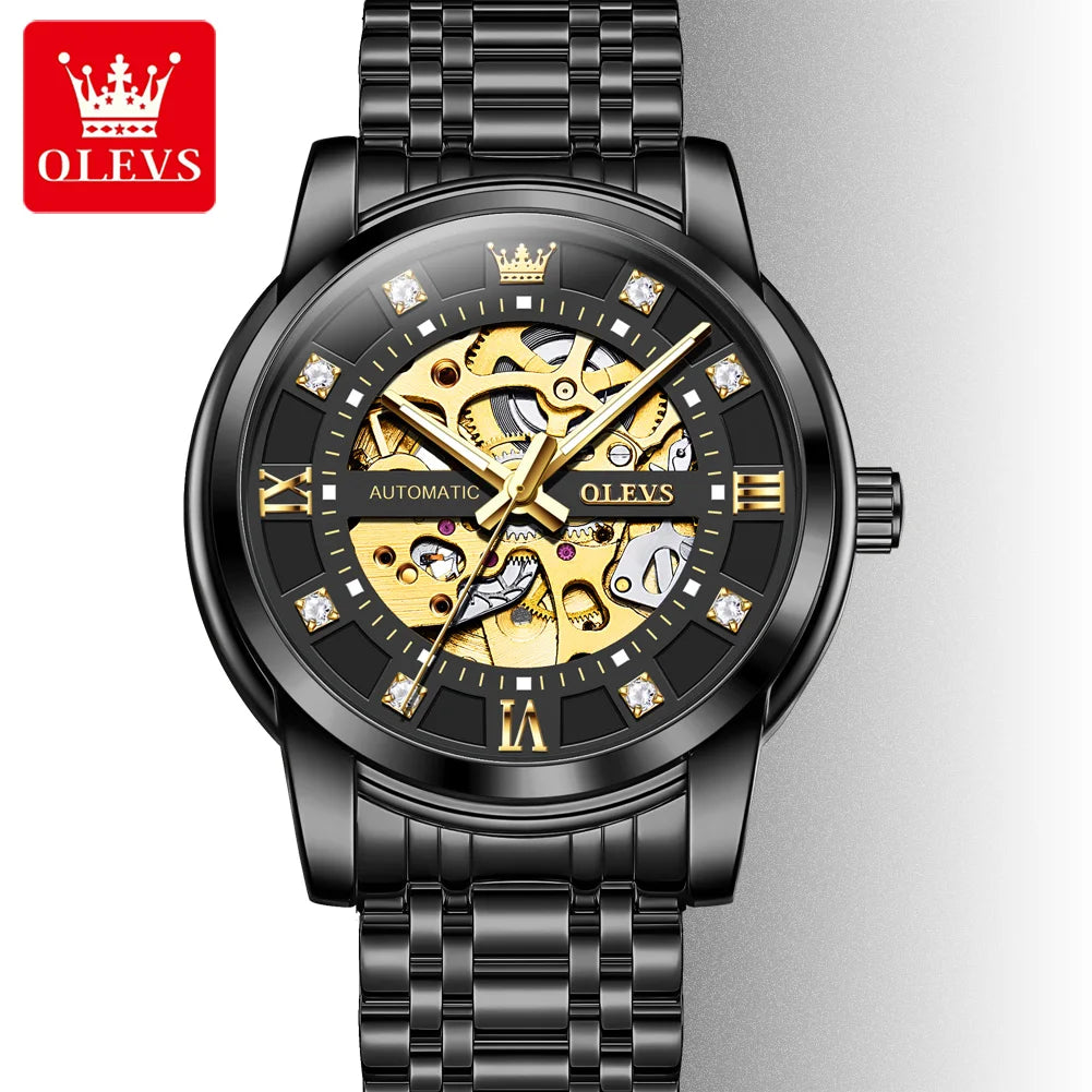 OLEVS Diamond Stainless Steel Men's Watch