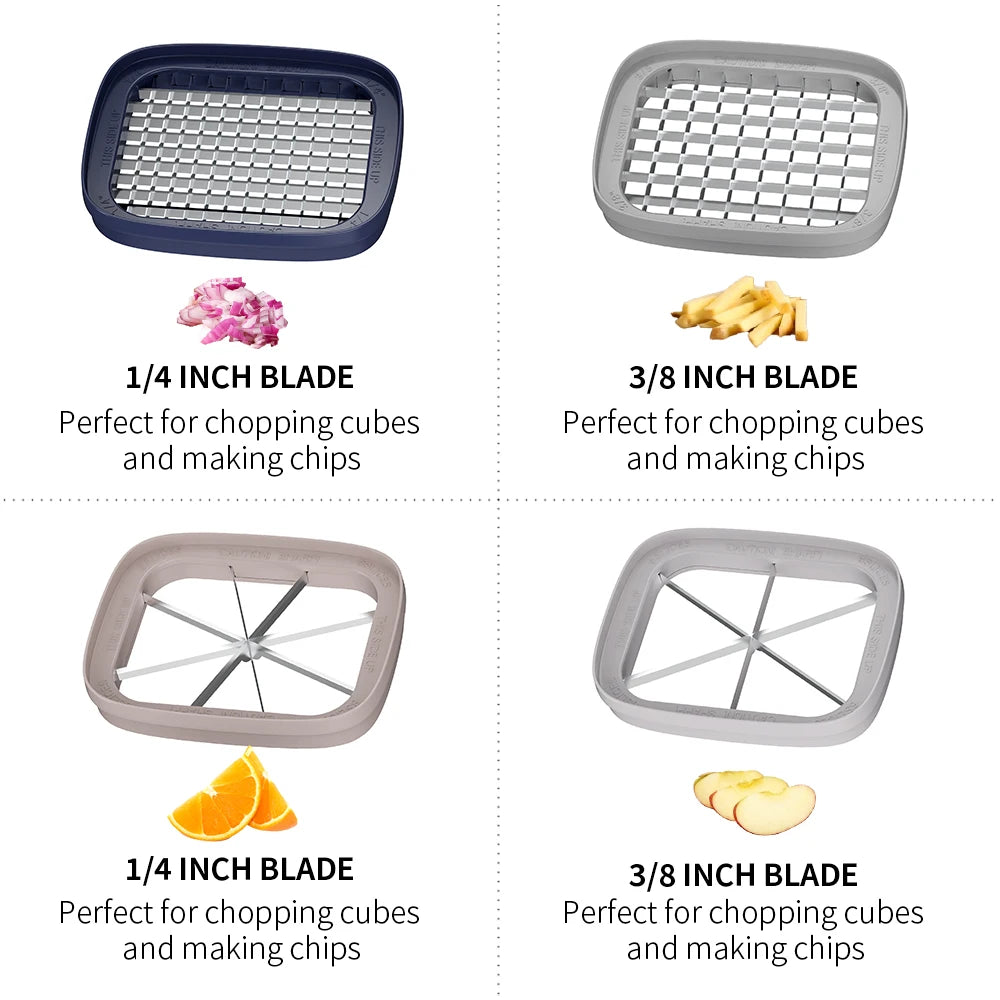 4-Blade Stainless Steel Vegetable Slicer & Chopper