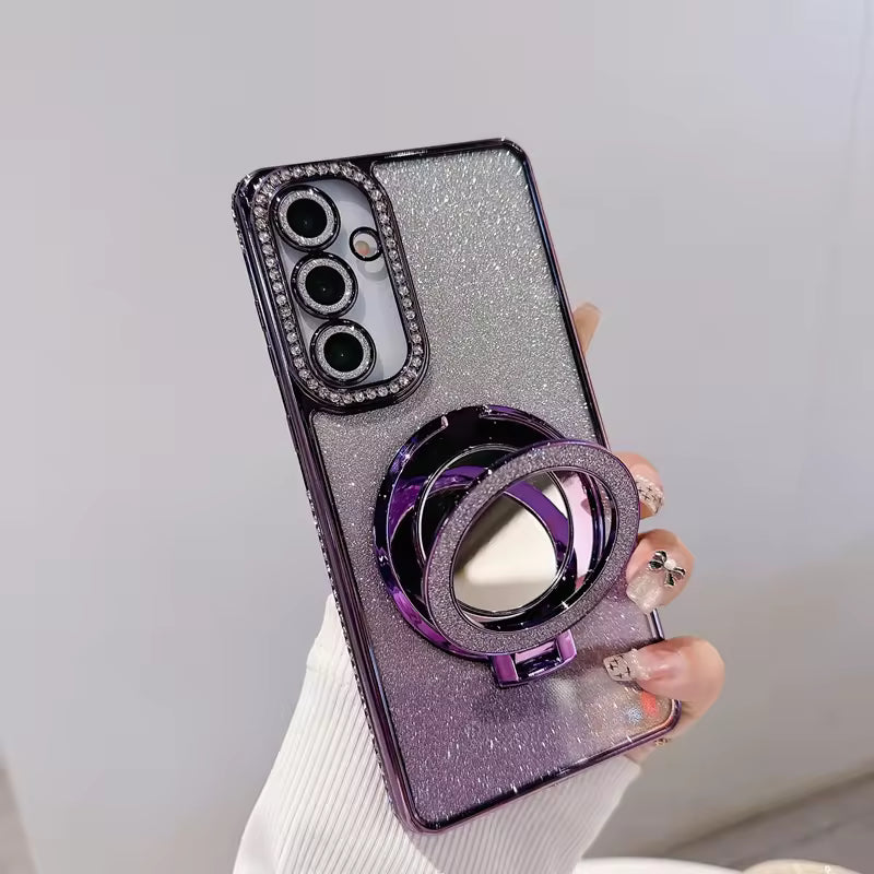 Bling Chrome Kickstand Sparkling Case – Soft Cover