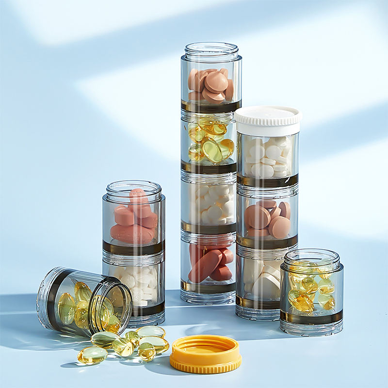 7-Day Portable Pill Box – Large Capacity Medicine Organizer & Dispenser with Daily Reminder Compartments