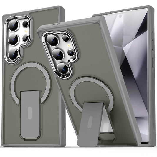 Magnetic Shockproof Matte Skin-Feel Case with Kickstand for Samsung S25 / S24 / S23/s22Ultra