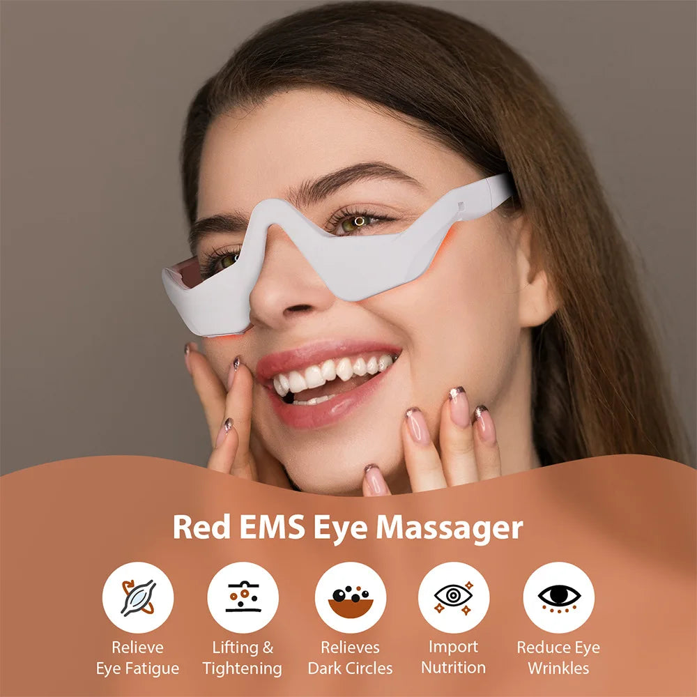 EMS Microcurrent Infrared Heated Eye Massager Vibration Lift Skin