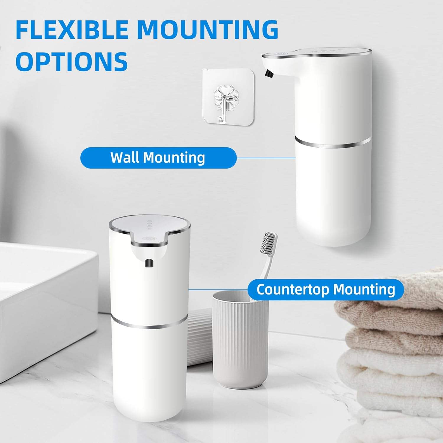 Automatic Foaming Soap Pump – Wall-Mount USB Sensor Dispenser