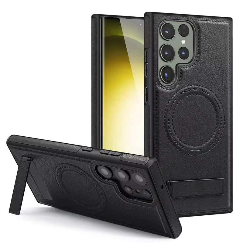 Japanese & Korean Style Magnetic Bracket Case for Samsung – Stylish Shockproof Stand Cover