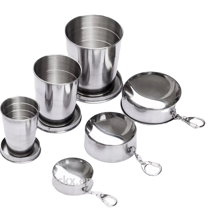 Stainless Steel Telescopic Folding Cup Compact Collapsible Teacup for Travel, Hiking & Camping