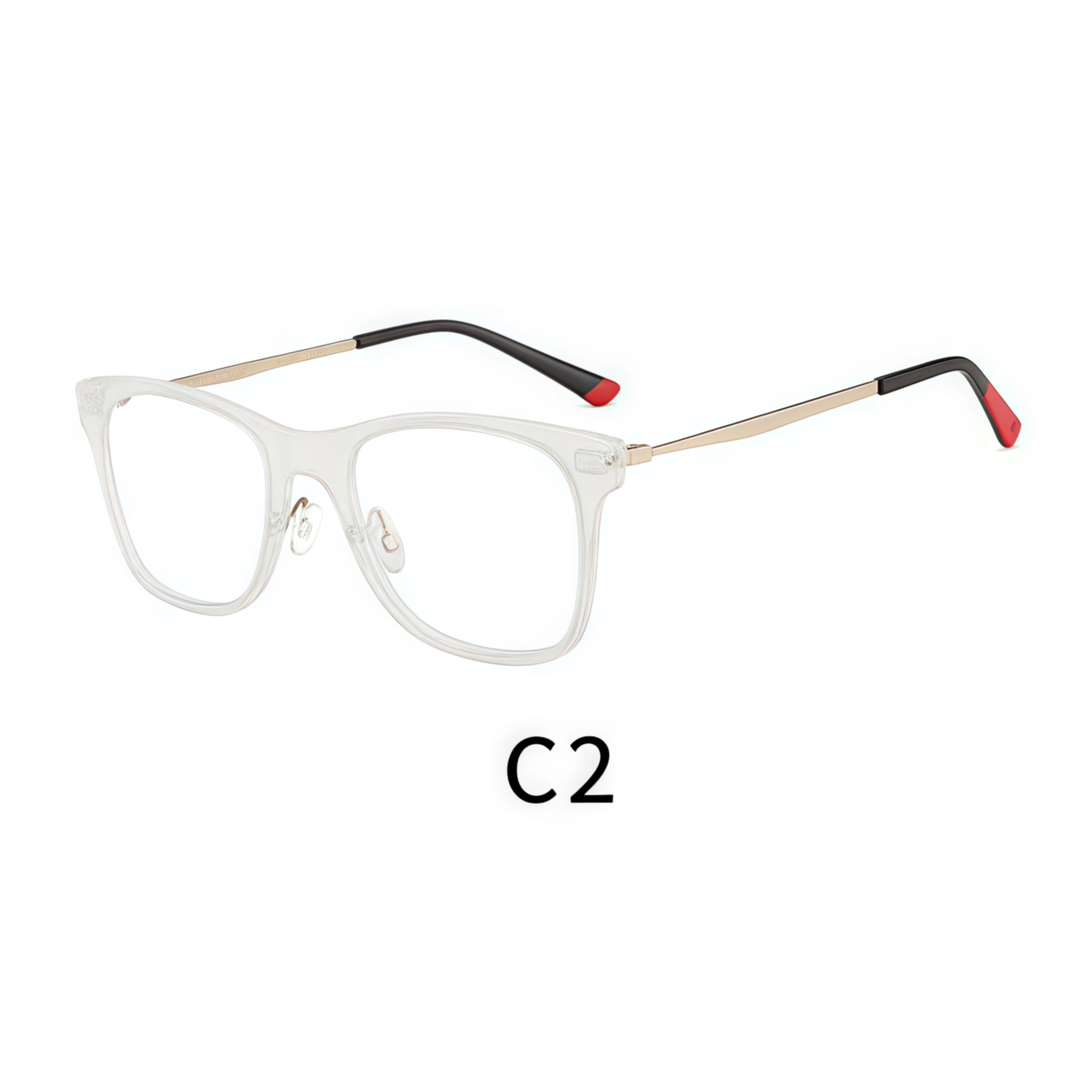 Unisex Square-Frame HD Reading Glasses for Oval Face