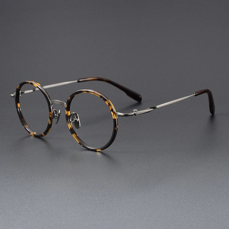 Luxury Titanium Round Eyeglasses