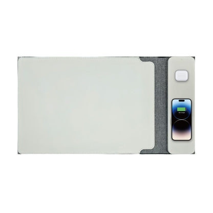 PU Leather Laptop Sleeve with Built-in Mouse Pad & Wireless Charger