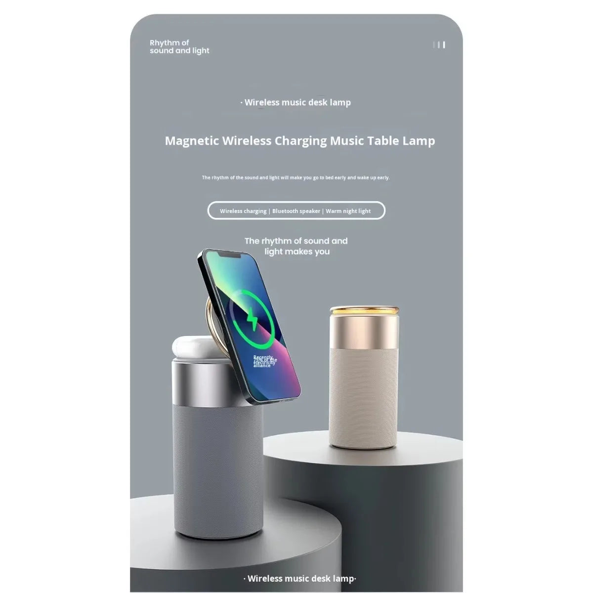 2026 Hot-Selling Magnetic Subwoofer Wireless Charging for Speaker RGB