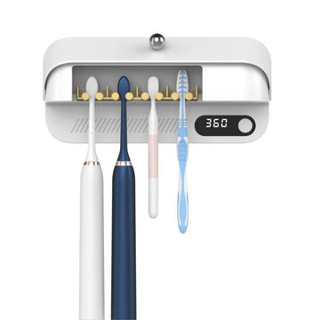 Electric Toothbrush Sanitizer with UV Sterilization & 4-Slot Holder