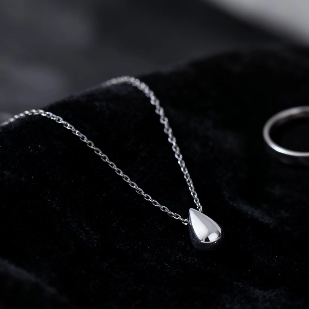 Elegant Water Drop Stainless Steel Necklace