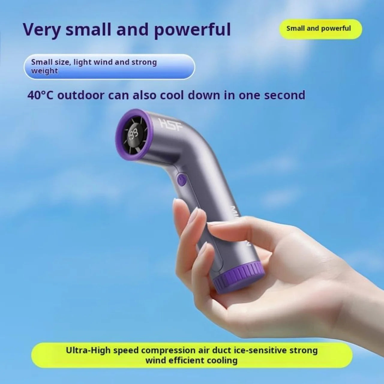 Treading 2026 Portable Mini Turbo Fan High-Speed Rechargeable