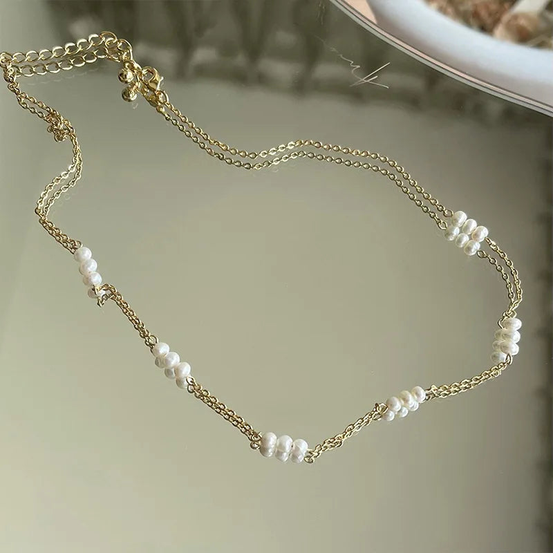18k Gold Freshwater Pearl Necklace
