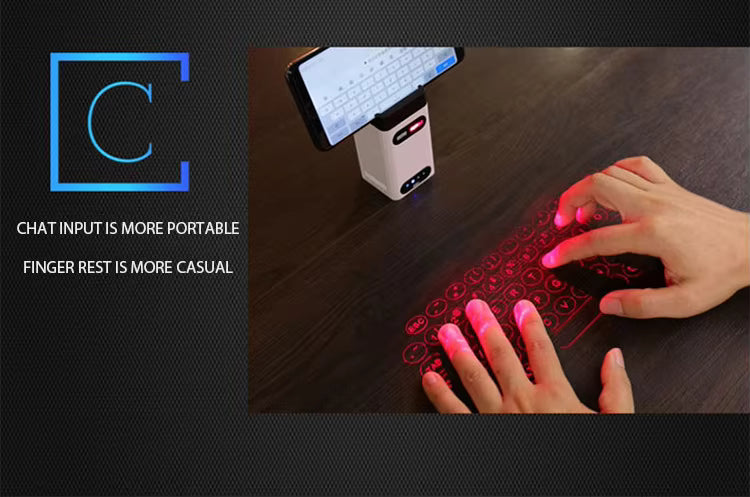 LaserType Virtual Keyboard – Portable Laser Projection Wireless Keyboard