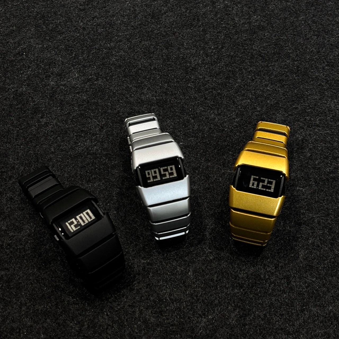 Men's Retro Y2K Block Digital Display Square Watch