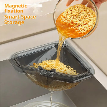 Magnetic Draining Triangular Kitchen Sink Filter, Household Food
