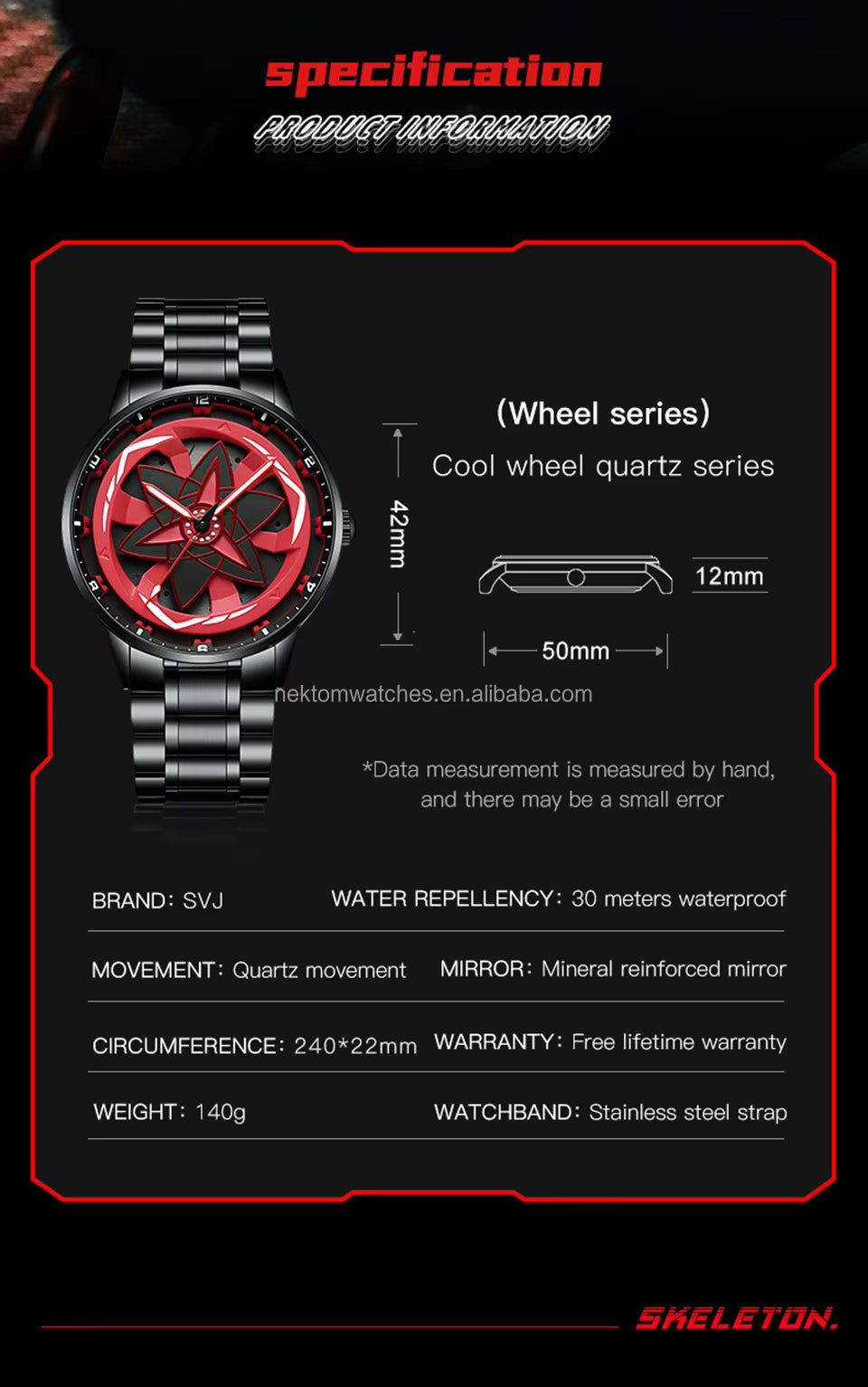 Uchiha  Sharingan Watch – 360° Rotating Anime Quartz Timepiece