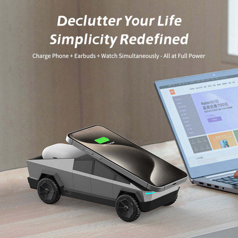 Multifunctional 3-in-1 Rotating Wireless Charging Station – Magnetic Phone Charger Stand