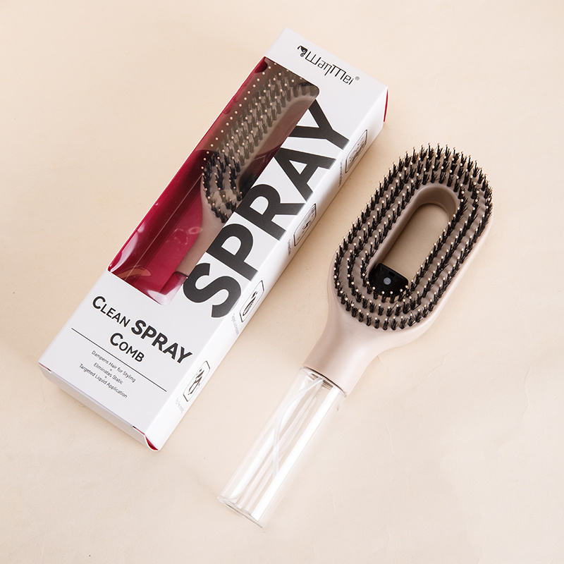 Luxury 2-in-1 Spray Hair Brush – Wet & Dry Detangling Anti-Static Comb