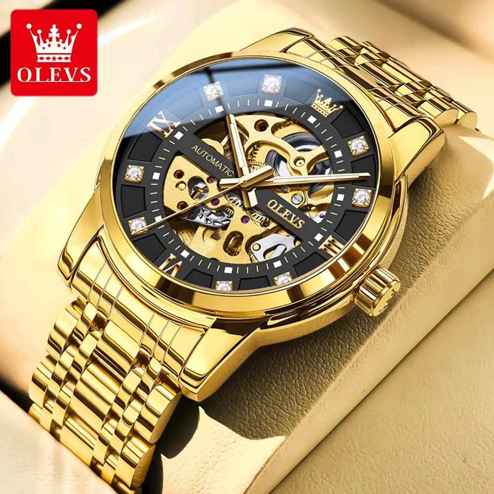 OLEVS Diamond Stainless Steel Men's Watch