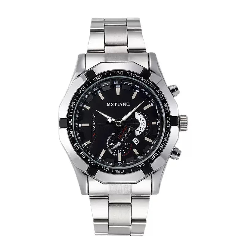 Elegant Men's Stainless Steel Quartz Watch