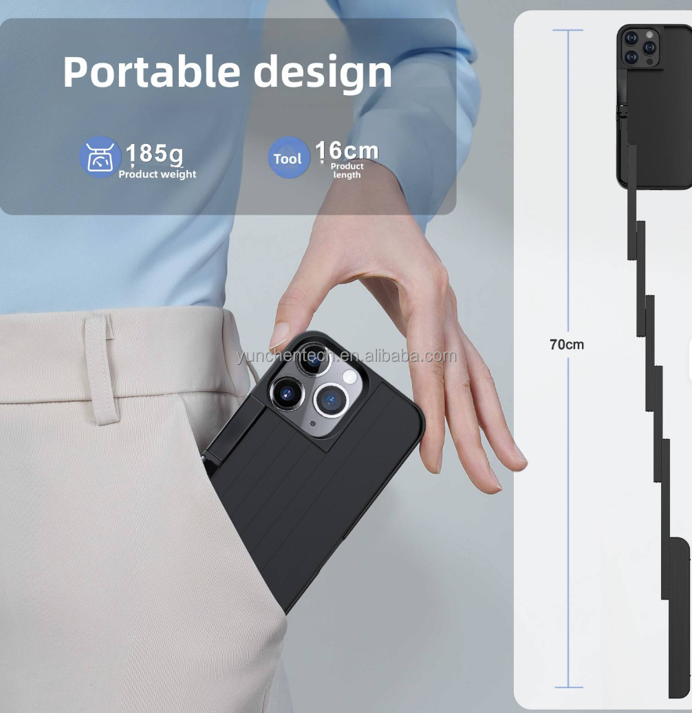 SnapCase 3-in-1 Smart Phone Case – Bluetooth Selfie Stick with Remote Control