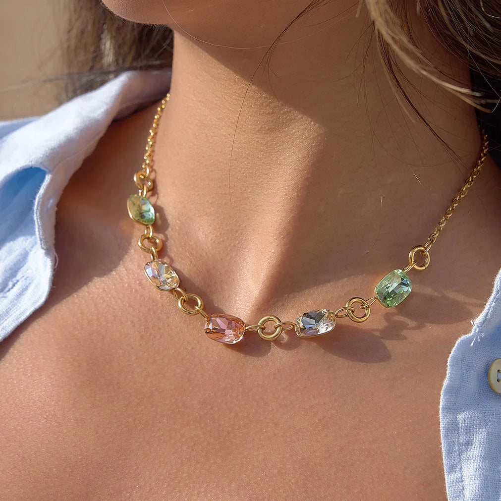 Elegant Rhinestone Stainless Steel Necklace