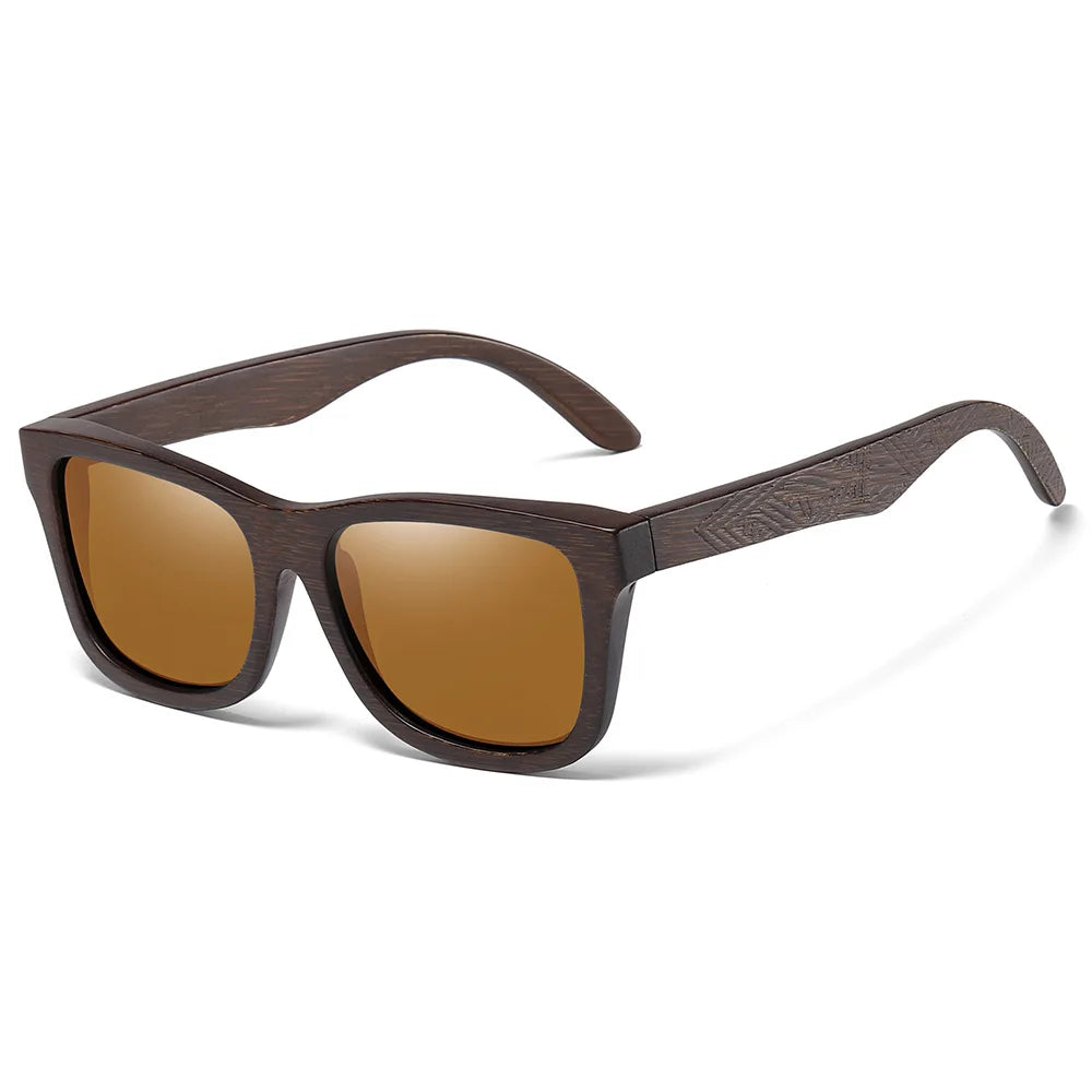 Custom Logo Wood Frame Polarized Sunglasses
