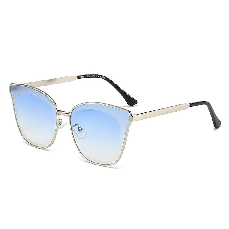 Gradient Cat Eye Butterfly Sunglasses - UV400 Protection