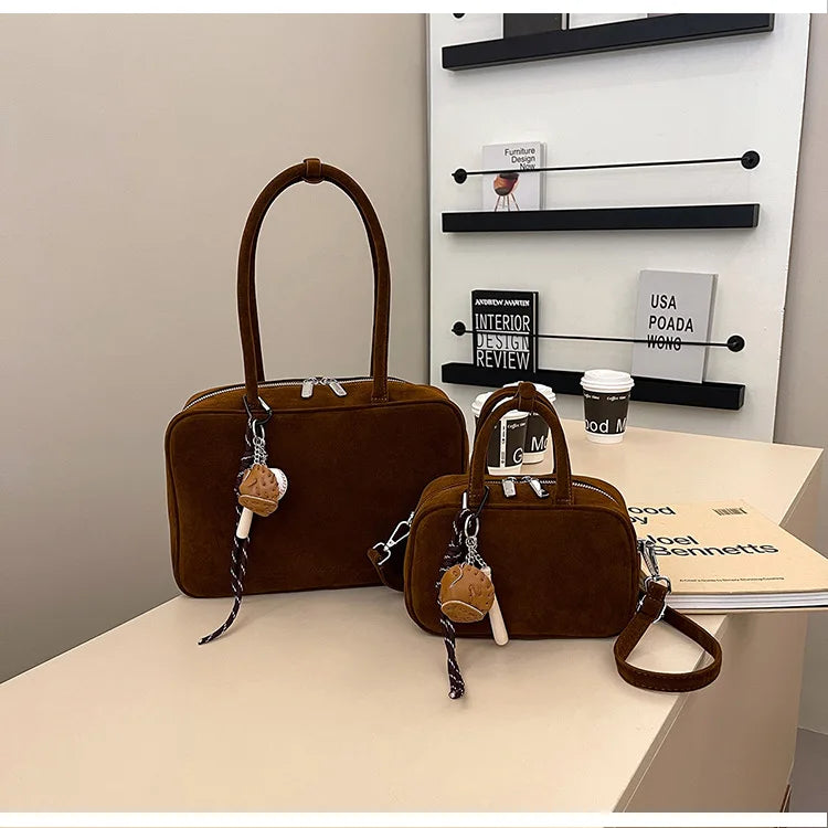Popular Design Fashion Retro Design Women's Handbag Suede Leisure