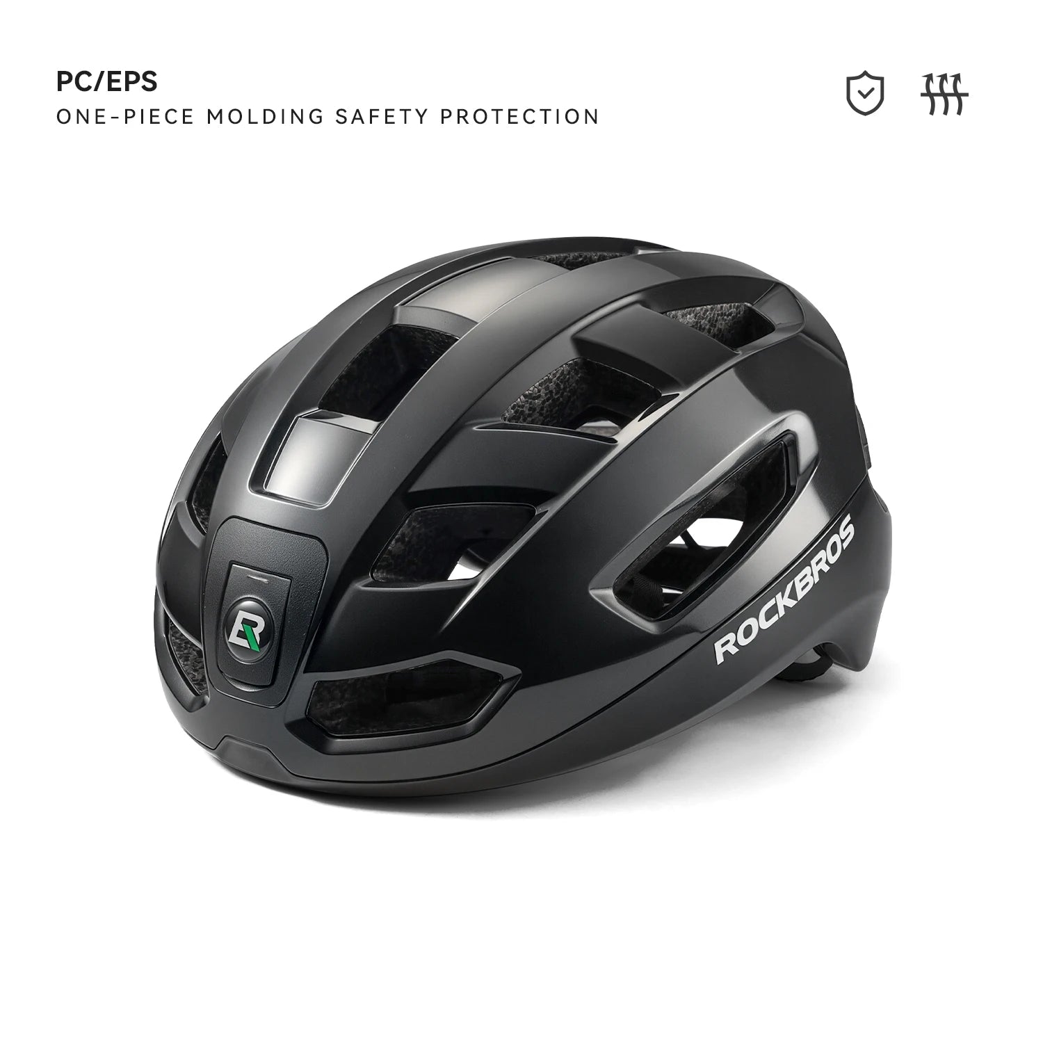 ROCKBROS Helmet with Lights & Remote Control