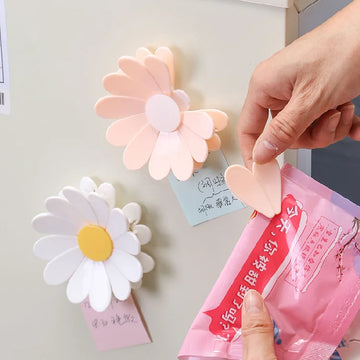 Daisy Flower Magnetic Snack & Food Sealing Clips