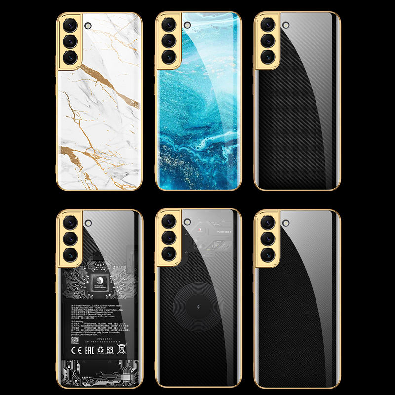 Tempered Glass Shockproof Hard Case for Samsung