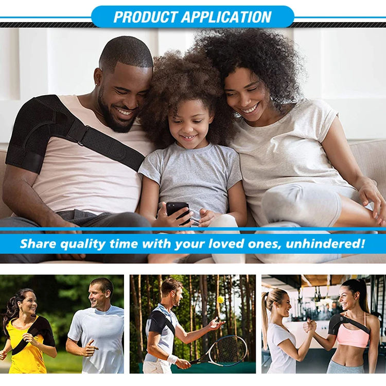 Rotator Cuff Shoulder Support Brace – Breathable Adjustable Shoulder Protector Wrap with Flexible Bracket