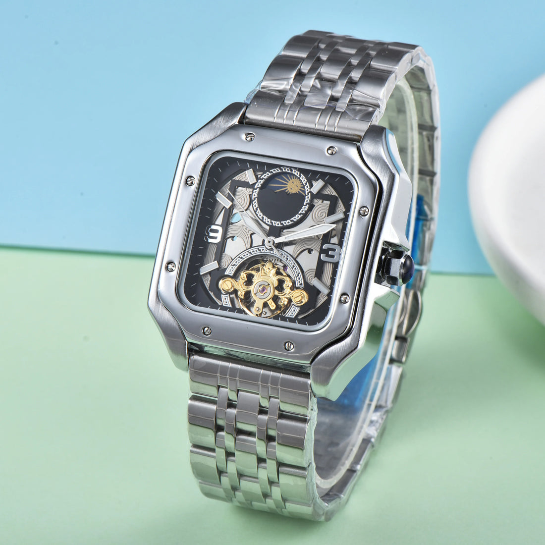 Men's Luxury Mechanical Square Watch