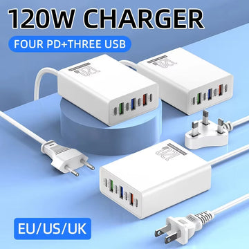 120W Multiport Fast Charger Adapter