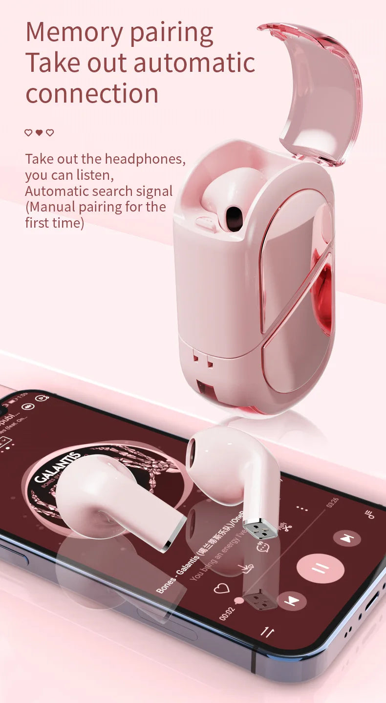 K520 Heart-Shaped Wireless Gaming Earbuds