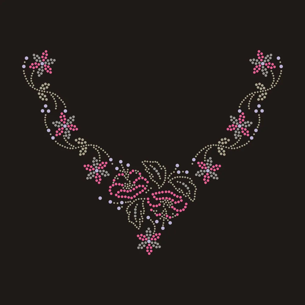 Customizable Bling Necklace with Rhinestone Motif