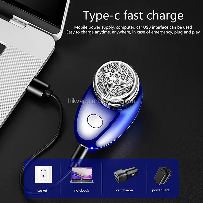 Mini Electric Shaver for Men & Women – Portable USB Rechargeable Travel Razor Hair Removal Trimmer