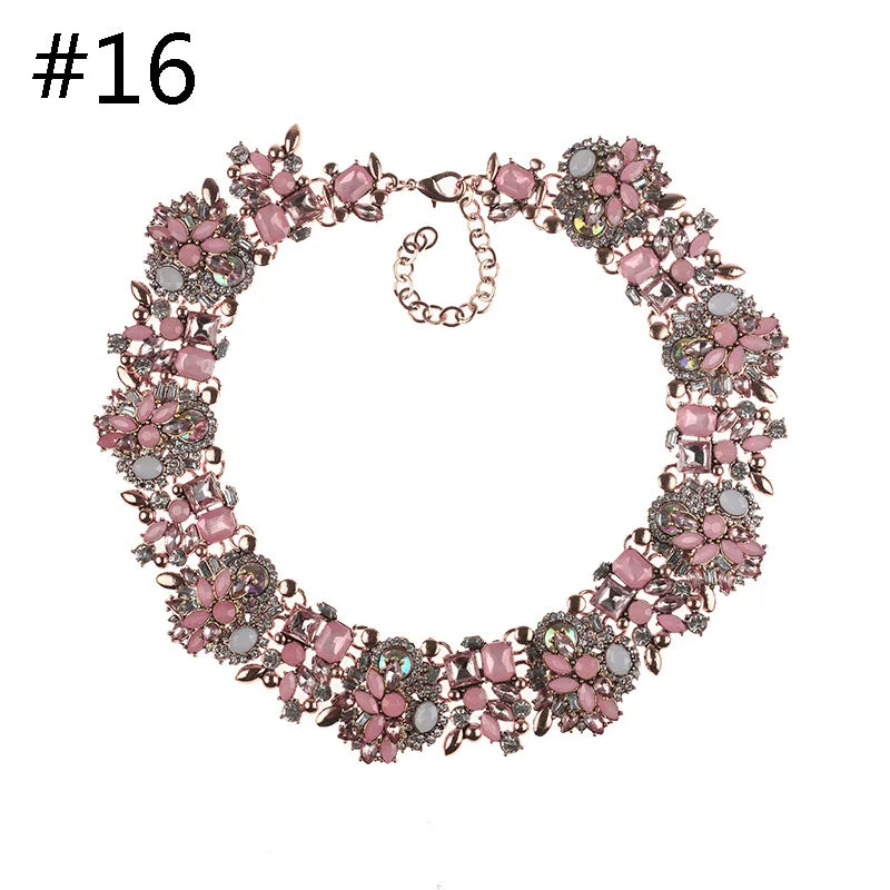 Luxury Crystal Gemstone Necklace - Women's Jewelry