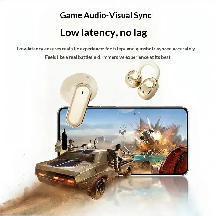 Open-Ear Clip Wireless Earphones – Active Noise Cancellation, Bluetooth 6.0 & Long Standby Battery