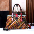 Luxury Leather Hand-woven Crossbody Handbag