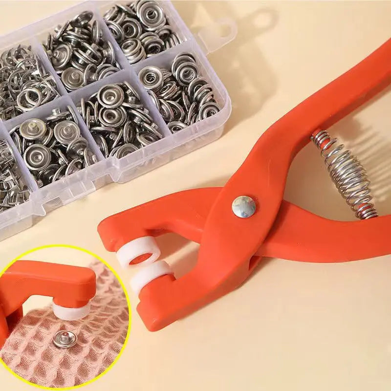 Invisible Buckle Snap Button Kit with Pliers